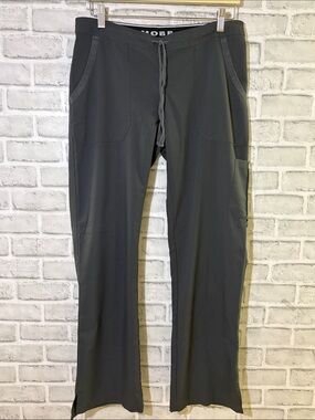 MOBB scrub pants Wide Leg Drawstring Pants in Charcoal Gray- small